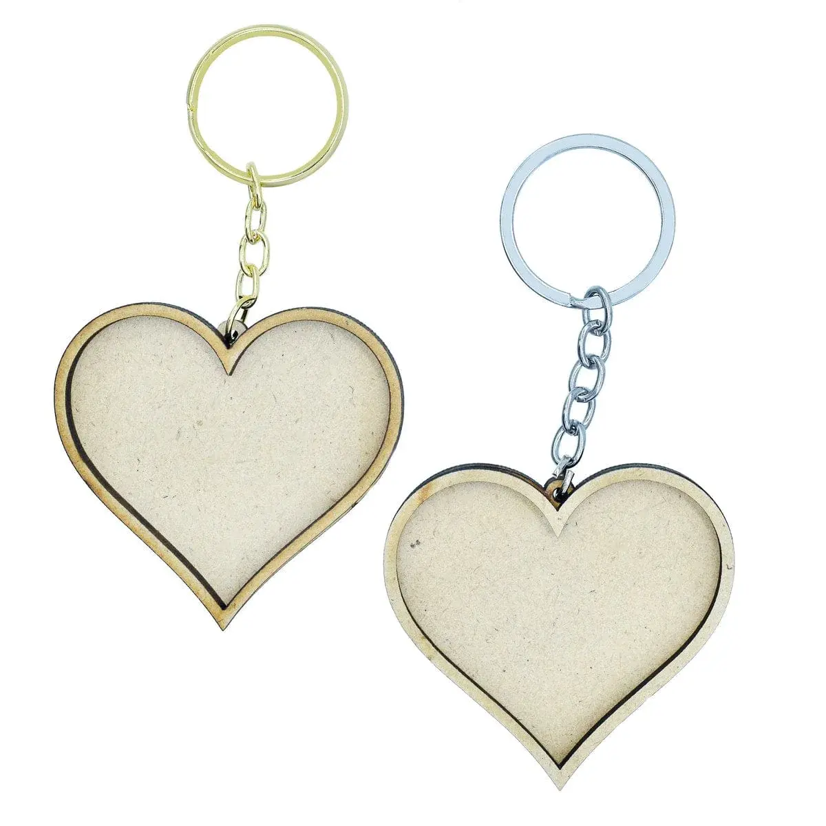 Custom Logo Engraving MDF Key ring Popular heart shaped blank name and logo accepted MDF Key chain at low price