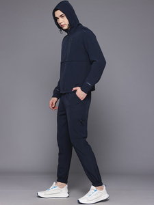 Conjunto de entrenamiento de ropa deportiva de 2 piezas de algodón para hombre, Sudadera con capucha y cremallera, pantalones de chándal, sudaderas de gimnasio impresas transpirables, Top deportivo informal - Product Image 4