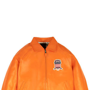 แจ็คเก็ตหนังแท้ Avirex สำหรับผู้ชาย ราคาดีที่สุด แจ็คเก็ตฤดูหนาว หนังแท้ กันลม กันน้ำ สีพื้น มีทุกขนาด - Product Image 4