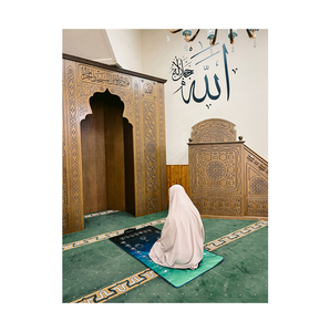 Alfombrilla de oración interactiva electrónica resistente al fuego lavable para uso en interiores y exteriores, regalo para adultos musulmanes revertidos para aprender el Adhan - Product Image 1