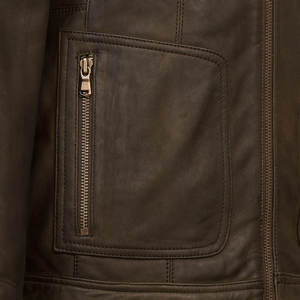 Factory Wholesale Customizable Breathable Woven Slim Fit <b>Women</b> Plus Size <b>Brown</b> PU Leather Motorcycle <b>Jacket</b> with Satin Lining - Product Image 2