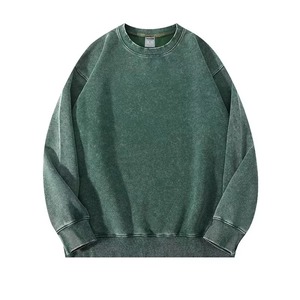 เสื้อสเวตเชิ้ตสไตล์วินเทจ ผ้าเฟรนช์เทอร์รี่ สตรีทแวร์ ล้างสีแบบแอซิด ดีไซน์ดิสเทรส ทรงโอเวอร์ไซส์ คอกลม - Product Image 6