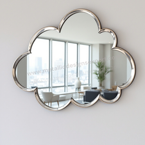 Elegante espejo de pared en forma de flor, decoración reflectante elegante para el hogar, perfecto para mejorar la Sala de estar, el dormitorio o los interiores de la Oficina - Product Image 3