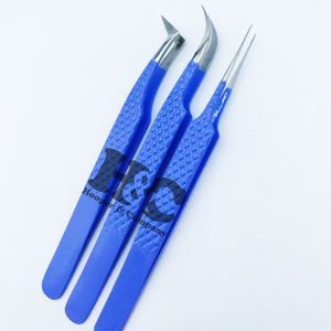 Pince à épiler personnalisable emballage Logo pince à cils en acier inoxydable solide volume durable pointe extension de cils pince à épiler vison - Product Image 3