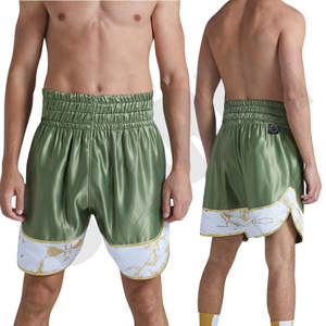 Wholesale Lightweight Breathable Eco-Friendly Denim Vintage Custom Colors Prints Cotton Boxing Shorts <b>Women</b> Men Mid-Waist <b>Boot</b> - Product Image 1