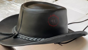 Bandas para el sudor en relieve Sombreros de vaquero Grano de vaquero Sombrero de cuero de Safari aplastable Estilo occidental Sombrero de lujo unisex australiano - Product Image 3