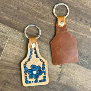 Llaveros de cuero tallados a mano, llaveros de cuero de forma exótica, accesorios de cuero, llaveros bonitos para Unisex - Product Image 4