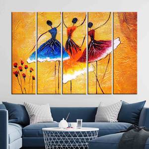 Décoration murale élégante en toile imprimée avec motif de danseuse ballerine, 5P-Gallery Wrapped - Product Image 1