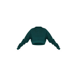 Sudadera recortada de mujer a la moda al por mayor | Sudadera con capucha de gran tamaño con bordado personalizado | Tela de lana de algodón - Product Image 5