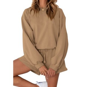 Conjuntos de pijama para mujer, conjuntos de dos piezas, sudaderas de manga larga, conjuntos de salón, Tops y pantalones cortos informales, trajes de otoño - Product Image 4