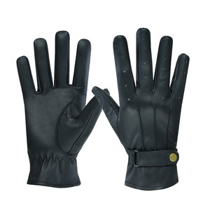 Fashionable Leather <b>Driver</b> <b>Gloves</b> with Adjustable Wrist Strap & Non-Slip All Seasons Factory Wholesale - Product Image 1