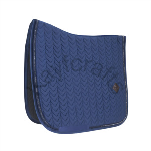 <b>Velvet</b> pearl saddle pad with anatomic shape and fish bone <b>quilting</b> dressage or jumping cut logo space available - Product Image 2