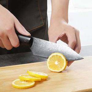 Ensemble de couteaux de cuisine en acier inoxydable Forgeline Tools LLC, manches en bois Pakka ambidextres, lames revêtues, ensemble de 6 couteaux - Product Image 1