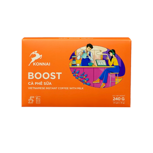 Café instantané vietnamien Detech 3 en 1, mélange premium, saveur neutre, sachets en boîte, OEM, marque privée, vente en gros B2B, export - Product Image 1