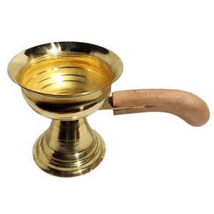ARTISAN AURA Brûleur d'encens intelligent à charbon de bois entièrement en laiton Meilleur porte-encens en métal de conception de parfum d'intérieur à bas prix - Product Image 1