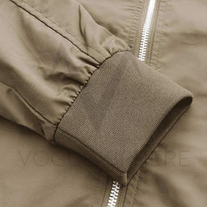 Chaqueta de bombardero corta retro personalizada para hombres, chaqueta de vuelo de nylon, bordado de logotipo personalizado para hombres chaqueta de invierno - Product Image 4