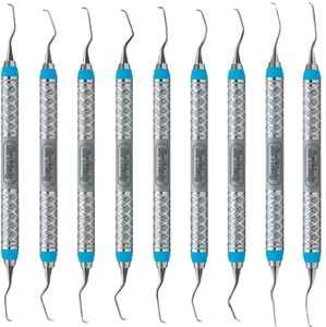 Mini cinco curetas dentales Gracey instrumentos quirúrgicos efectivos para escalar - Product Image 1