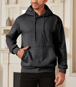 Personalizable hombres de peso pesado de lana de algodón mezclado cuello redondo Formal Blouson tapiz Sudadera con capucha abrigo para invierno para otoño alto - Product Image 1