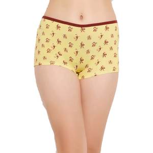 Custom Printed High Quality Sexy Cotton Knitted Breathable Eco-Friendly Seamless Low-Rise Boy Shorts Logo Women XL Size Briefs - Product Image 4