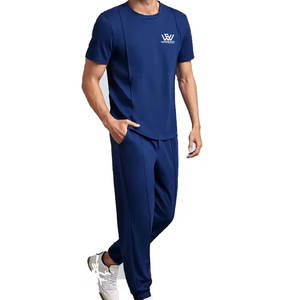 เสื้อยืดและกางเกงขายาวผ้าฝ้ายสำหรับผู้ชายระบายอากาศได้ดี - Product Image 1