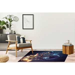 Alfombra con Estampado de Astronauta - Diseño Moderno y Abstracto para Habitación de Niños, Regalo para el Hogar, Alfombra Delgada No Tejida - Product Image 5
