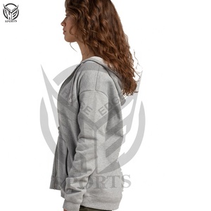 Sweats à capuche zippés 100% en coton-polaire de haute qualité les plus vendus pour les femmes, plus la taille, col à capuche, conception de la saison d'hiver - Product Image 2