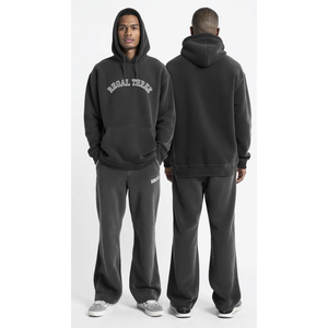 Ensemble de sweats à capuche décontractés pour hommes, poids lourd 100% coton Designer Streetwear Baggy pour survêtements de sport imprimés bouffants personnalisés - Product Image 5