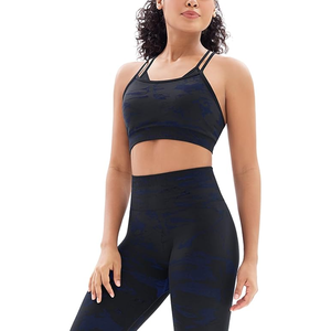 ชุดโยคะของผู้หญิงกางเกงเลกกิ้งผ้ายืดพร้อมโลโก้ขนาดใหญ่พิเศษแบบแห้งเร็วสั่งผลิตได้ตามต้องการ - Product Image 1