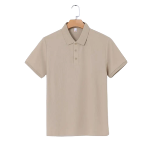Camiseta Polo de algodón para hombre de nueva temporada con logotipo personalizado Patrón sólido Ropa informal Suministro de fábrica Tela de lona para polos - Product Image 1