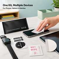 Kit de nettoyage et d'installation de protection d'écran pour téléphone, tablette, montre, accessoires d'entretien des lentilles OEM ODM