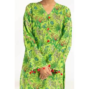 เสื้อเชิ้ตผ้าป๊อปลินลำลอง IUSTK-684 ลายดอกไม้ พิมพ์ลายผ้าลอน ระบายอากาศได้ดี เหมาะสำหรับฤดูใบไม้ผลิ/ฤดูร้อน - Product Image 4
