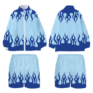 NOUVEAU 2025 Fashion Windbreaker Set 3D Sublimation Print Sweat suit and Shorts Sets Men Two Piece Sets - Product Image 6