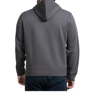 Vente en gros de sweat à capuche en polaire avec logo personnalisé pour hommes pull-over décontracté de couleur unie sweat à capuche d'hiver avec logo de marque privée sweat à capuche - Product Image 5