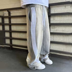 Pantalon de survêtement sport personnalisé de grande taille doublé polaire régulier hiver délavé à l'acide de luxe - Product Image 5