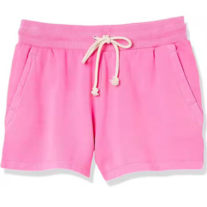 Último estilo Ropa informal para hombres y mujeres 100% Algodón Pantalones cortos de color sólido Servicio OEM MOQ bajo Teñido liso - Product Image 1