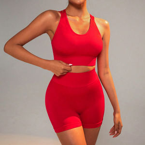 2025 logotipo personalizado conjunto de Yoga conjuntos de entrenamiento Yoga Fitness desgaste gimnasio ropa deportiva 2 piezas conjuntos de Yoga para mujeres ropa deportiva al por mayor - Product Image 2