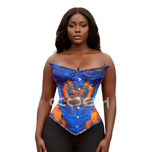 Corset à armatures en acier à imprimé marbre, à bonnets, à maintien élevé, pour cintrer la taille, pour les soirées |   Fournisseur en gros personnalisé - Product Image 1