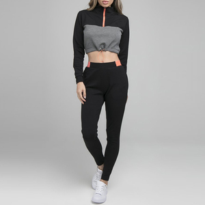 เสื้อครอปมีฮู้ดและสเวตเตอร์ของผู้หญิงเสื้อครอปแบบผูกเชือกแนวโบราณ - Product Image 3