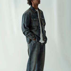 เสื้อยีนส์สำหรับผู้ชายเสื้อยีนส์พิมพ์ลาย - Product Image 1