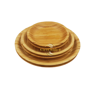 Assiette en bambou de qualité supérieure, surface lisse et polie pour un contact alimentaire sûr - Product Image 5