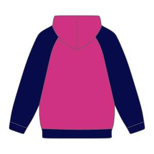 Delta Psi Rho Sorority Raglan Sleeve Pullover Hoodie <b>Pink</b> 80 Cotton 20 Polyester Filling the Voids Greek Life Casual Wear Hoody - Product Image 3