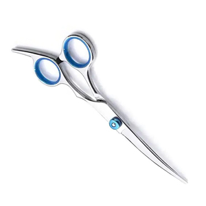 Tijeras de Peluquería Profesionales con Tornillo Ajustable y Reposadactos, Tijeras de Peluquería con Acabado de Espejo, Hoja Curva Afilada - Product Image 4