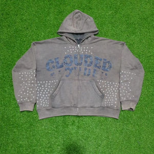 Sweat à capuche zippé en coton 100% de qualité supérieure, lavage à la pierre, respirant, surdimensionné, impression DTG pour hommes - Product Image 1