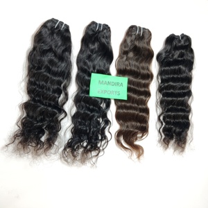 Cheveux bruts à prix d'usine en gros, faisceaux de cheveux ondulés naturels, extensions de cheveux humains indiens vierges à cuticule alignée non traités - Product Image 6