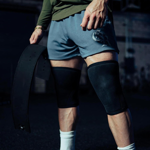 Manchon de genou pour musculation, en spandex et nylon, durable, respirant, anti-UV, séchage rapide, élastique, 7 mm, équipement de musculation, entraînement - Product Image 3