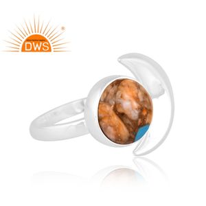 Meilleure vente, bague ajustable en argent sterling, Mojave, cuivre, huître, Turquoise, fabricant de bijoux personnalisés - Product Image 2