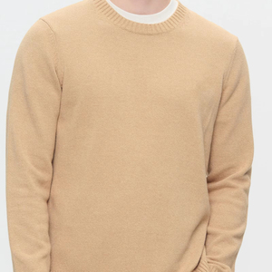 Suéter de Punto Moderno con Cuello Redondo y Puños Elásticos Clásicos y Elegantes para Hombre, Suéter Transpirable, Suave y Cálido Imprescindible - Product Image 1