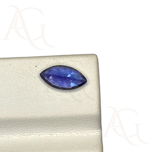 Tanzanite Marquise à facettes en laboratoire Tanzanite bleue synthétique abordable pour la fabrication de bijoux en laiton doré argenté - Product Image 2