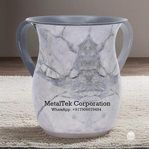 ถ้วยอลูมิเนียมสำหรับตกแต่งที่มีด้ามจับสองอันสำหรับล้างดีไซน์ใหม่เหยือกซักมือดีไซน์แบบชาวยิวด้ามจับคู่ของขวัญ - Product Image 4