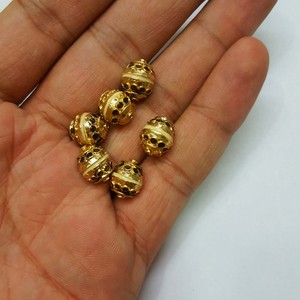 Jaipri 9x12mm oro azul Meenakari cuentas aleación espaciador cuentas para joyería fabricación suelta artesanía cuentas hechas a mano DIY componentes - Product Image 2